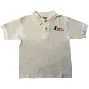 witte kinder polo DKG voorkant